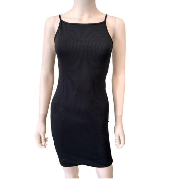 New NOISY MAY Women's Black Riba Edda Sleeveless Short Dress Size L FALL - Picture 3 of 8